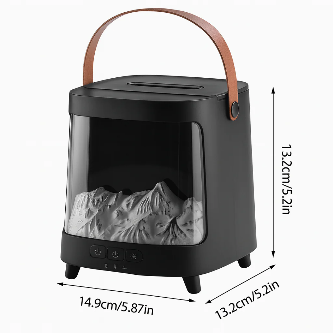 BorealMist™ Humidifier – Northern Lights LED & Mountain Scenery