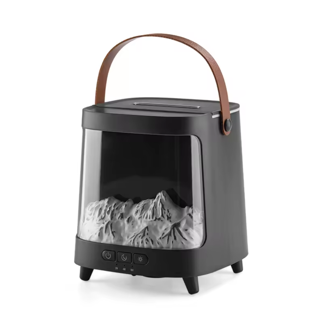 BorealMist™ Humidifier – Northern Lights LED & Mountain Scenery